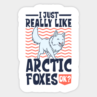 I just really love Arctic Foxes - Arctic Fox Sticker